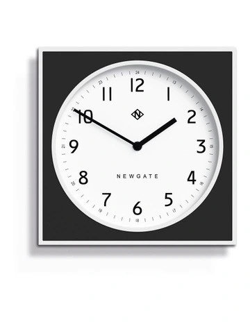 Burger And Chips Wall Clock in Black