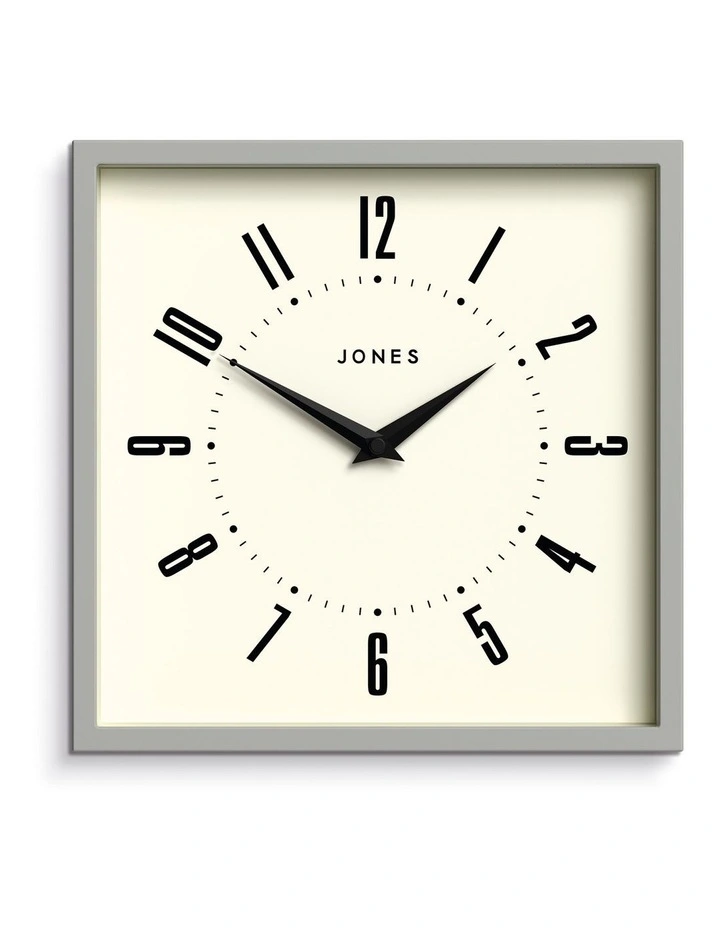 Jones Box Wall Clock in Grey image 1