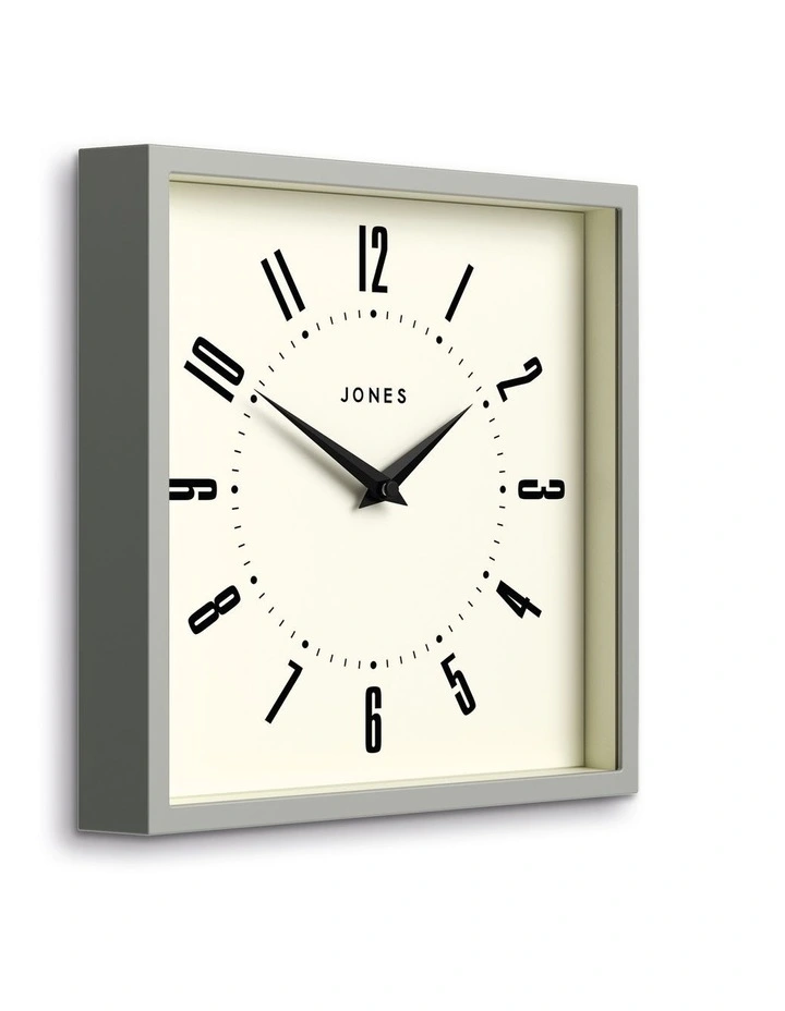 Jones Box Wall Clock in Grey image 2