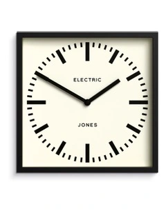 Jones Box Wall Clock in Black