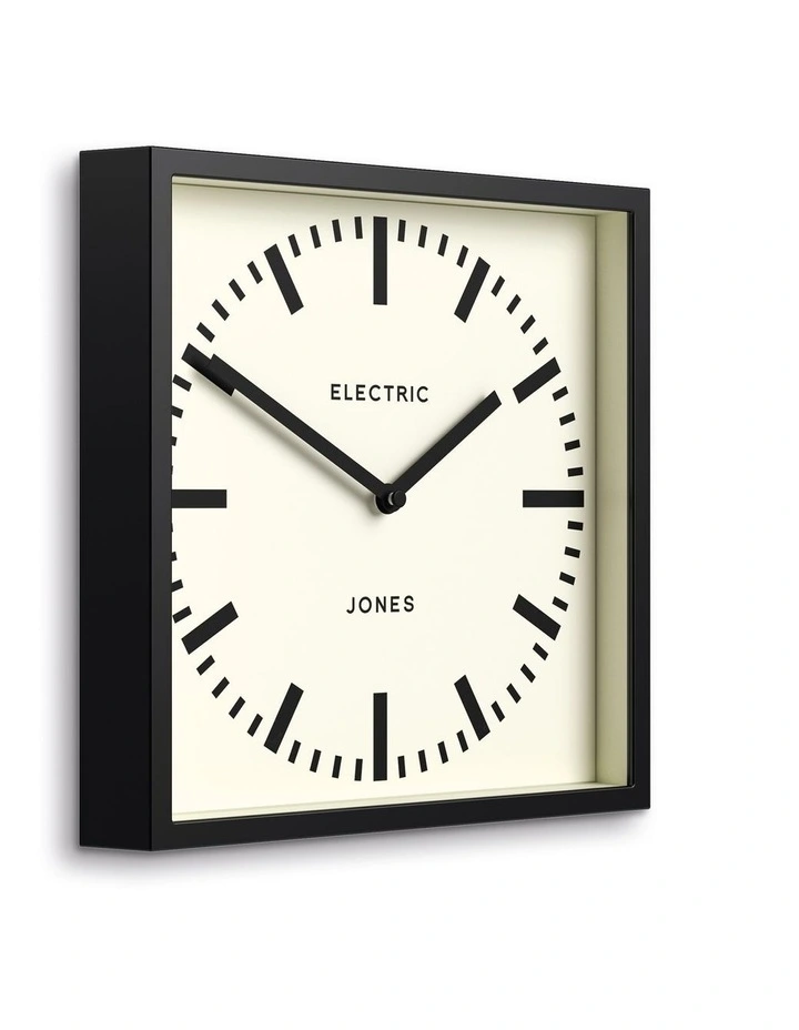 Jones Box Wall Clock in Black image 2