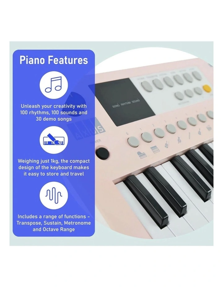 Mini Keyboard 37 Key Keyboard in Pink image 2