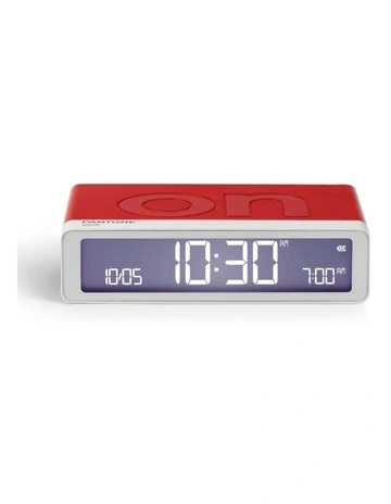 Flip Classic Reversible Alarm Clock Pantone 2035 in Red