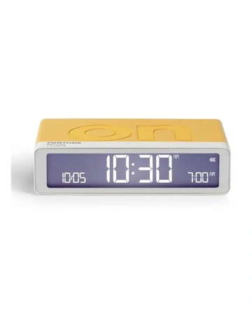Flip Classic Reversible Alarm Clock in Yellow