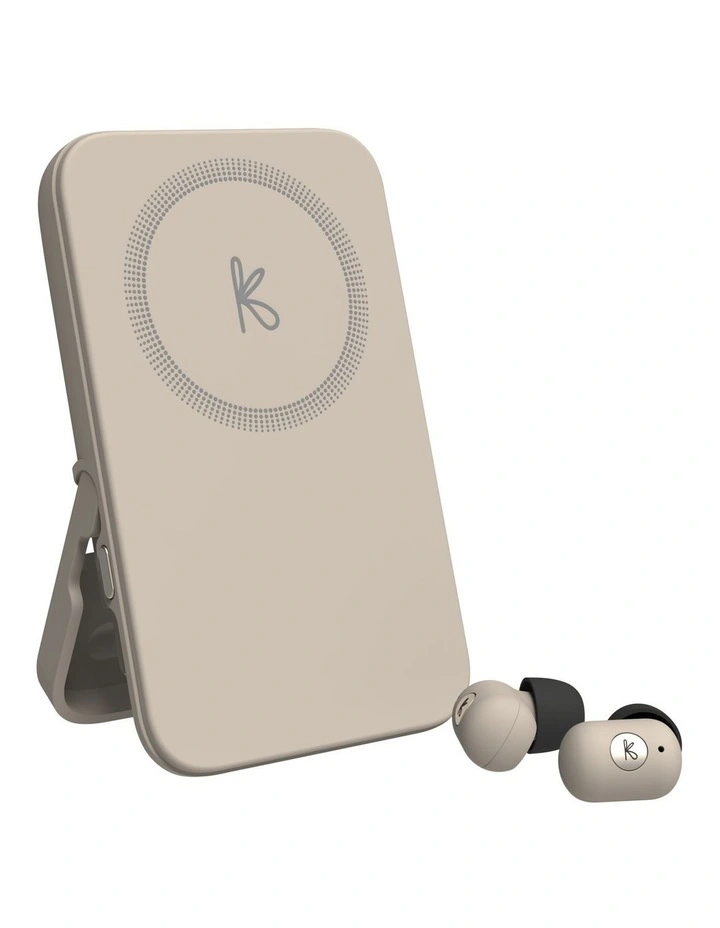 Tocharge Go Powerbank And Earbuds in Sand image 1