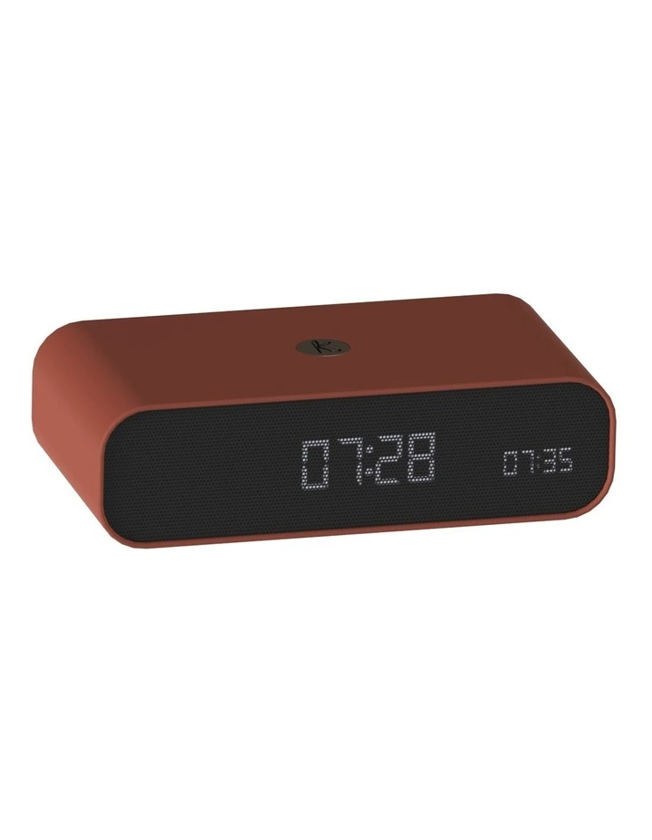 Wakie Alarm Clock Qi Charger   Bluetooth in Terracotta image 1