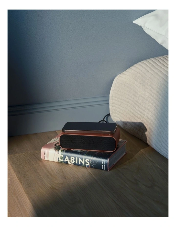 Wakie Alarm Clock Qi Charger   Bluetooth in Terracotta image 2