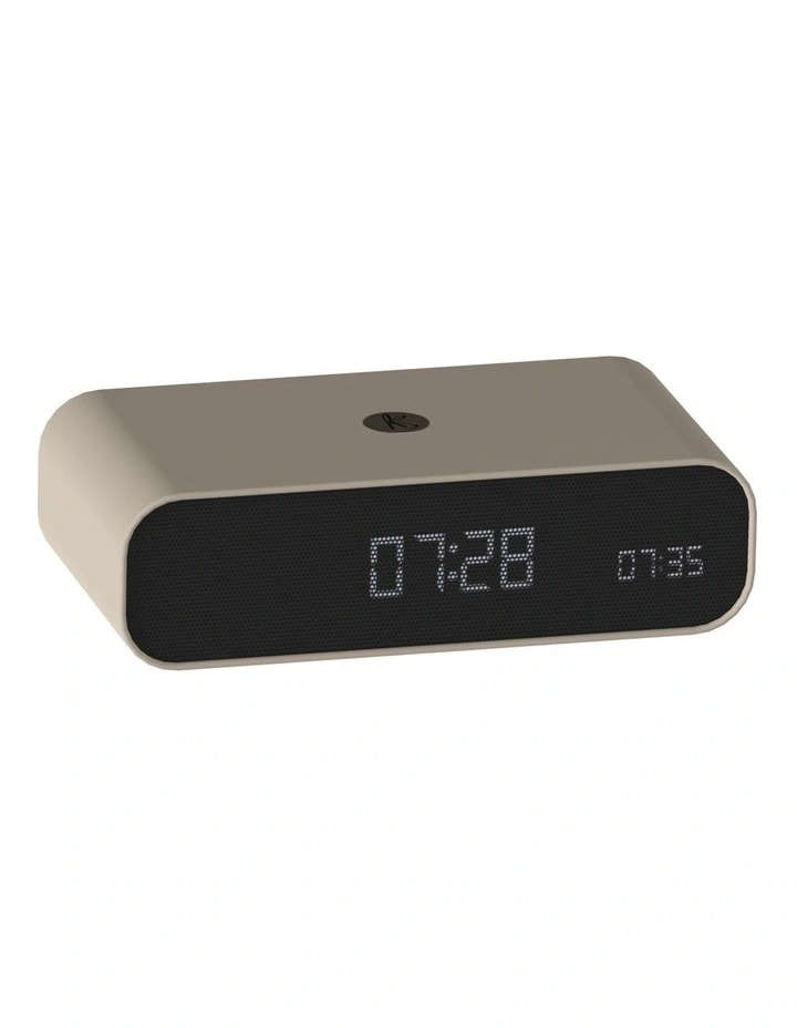 Wakie Alarm Clock Qi Charger + Bluetooth in Ivory Sand image 1