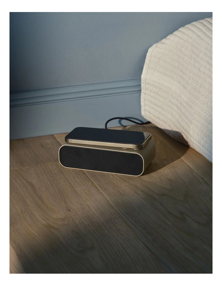 Wakie Alarm Clock Qi Charger + Bluetooth in Ivory Sand image 3