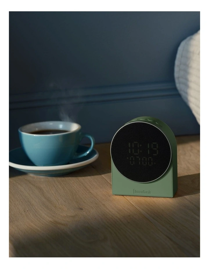 Ivy Alarm Clock W/ Bluetooth Speaker in Nordic Green image 2