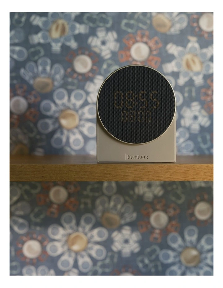 Ivy Alarm Clock W/ Bluetooth Speaker in Ivory Sand image 2