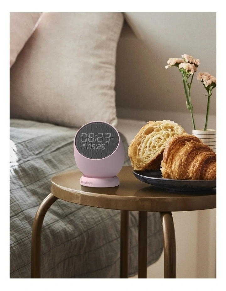 Bell Alarm Clock in Dusty Rose image 4