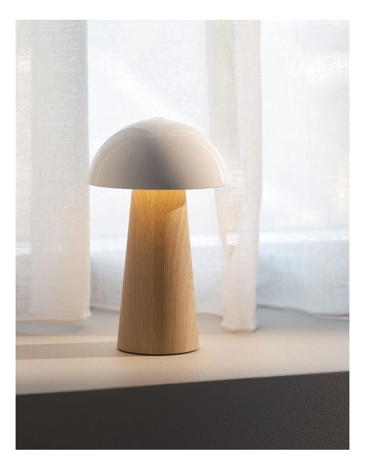 Bello Lamp, Portable And Rechargeable in Light Wood image 2
