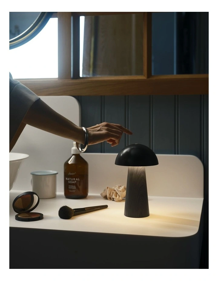 Bello Lamp, Portable And Rechargeable in Black Wood image 2
