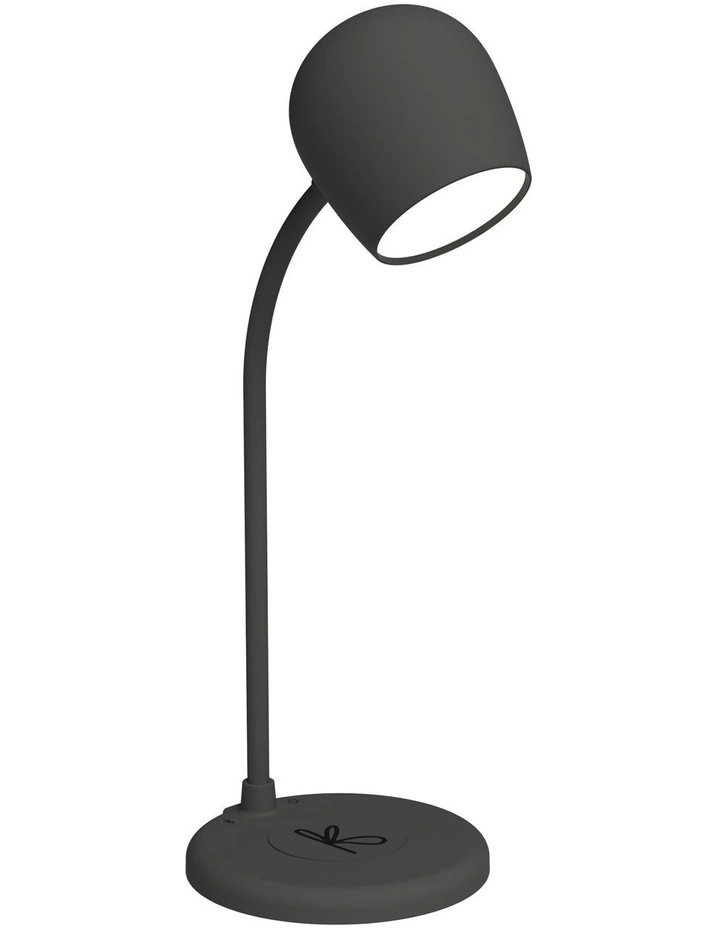 Ellie Lamp W/ Qi Charger And Bluetooth Speaker in Black image 1