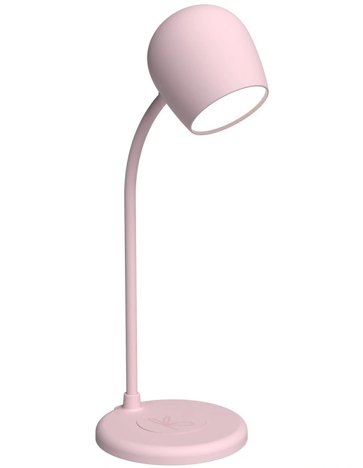 Ellie Lamp with Qi Charger And Bluetooth Speaker in Dusty Rose image 1