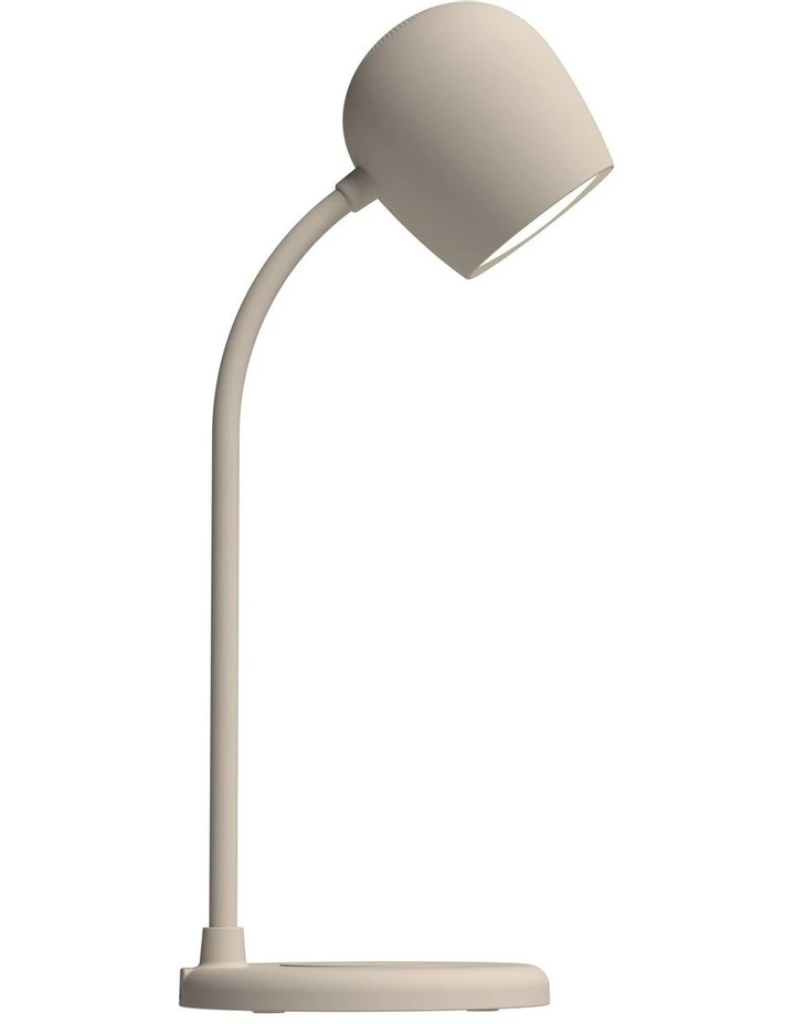 Ellie Lamp with Qi Charger And Bluetooth Speaker in  Ivory Sand image 2