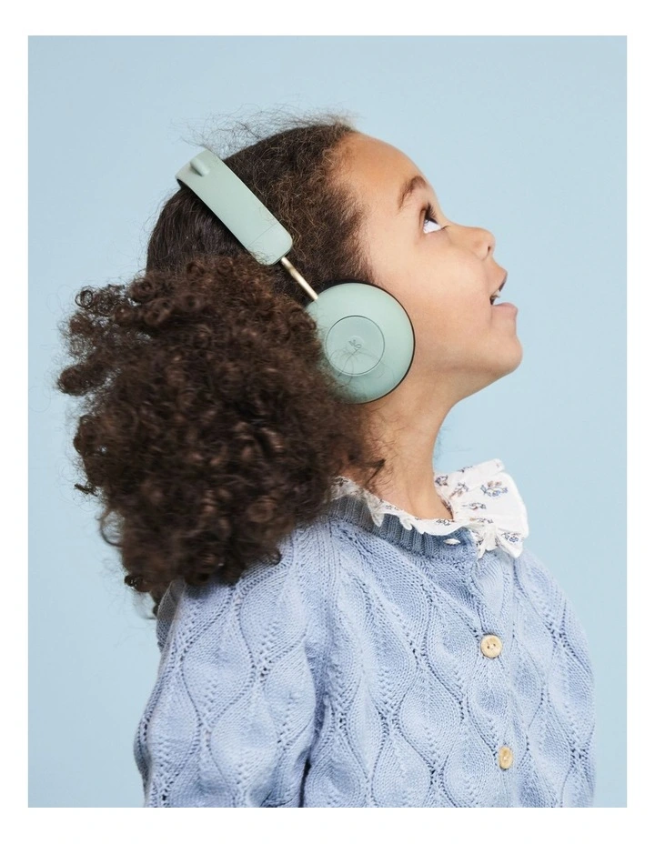 Kids Buzz Junior Bluetooth Headphones in Dusty Green image 3