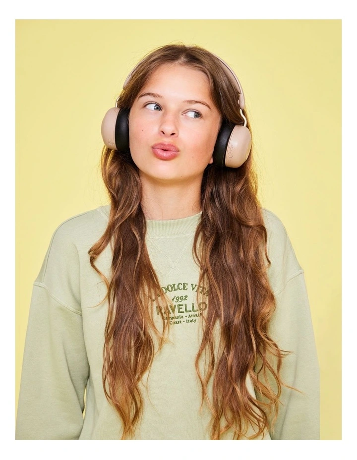 Kids Buzz Bluetooth Headphones W/ Anc in Ivory Sand image 3