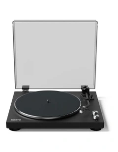 OBI3 Turntable With Bluetooth 5.3, Preamp And Pitch Control Speaker in Matte Black