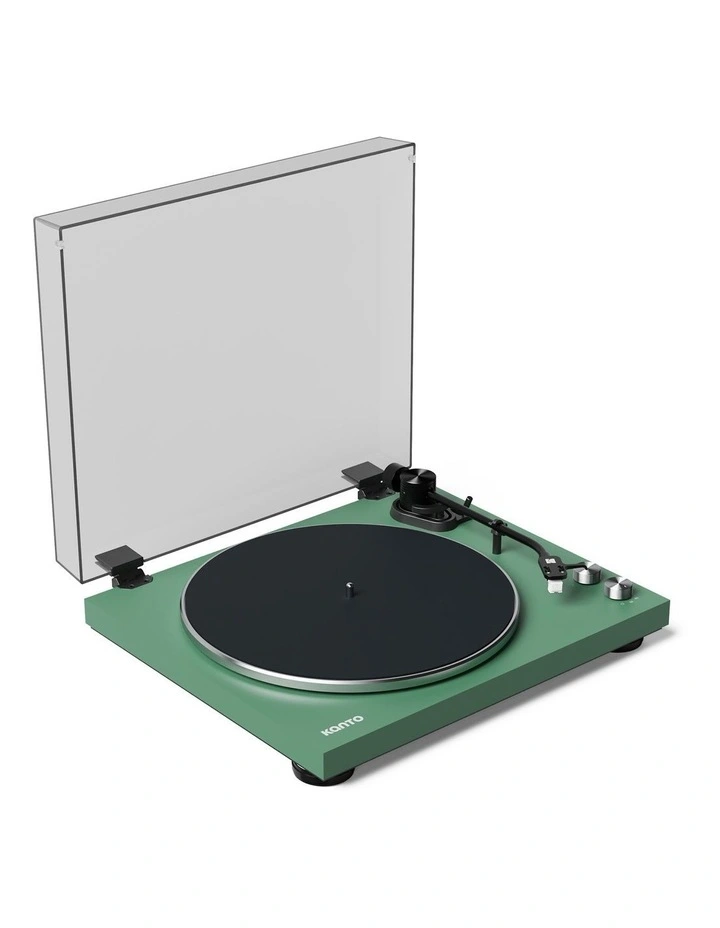 OBI3 Turntable With Bluetooth 5.3, Preamp And Pitch Control Speaker in Matte Green image 3
