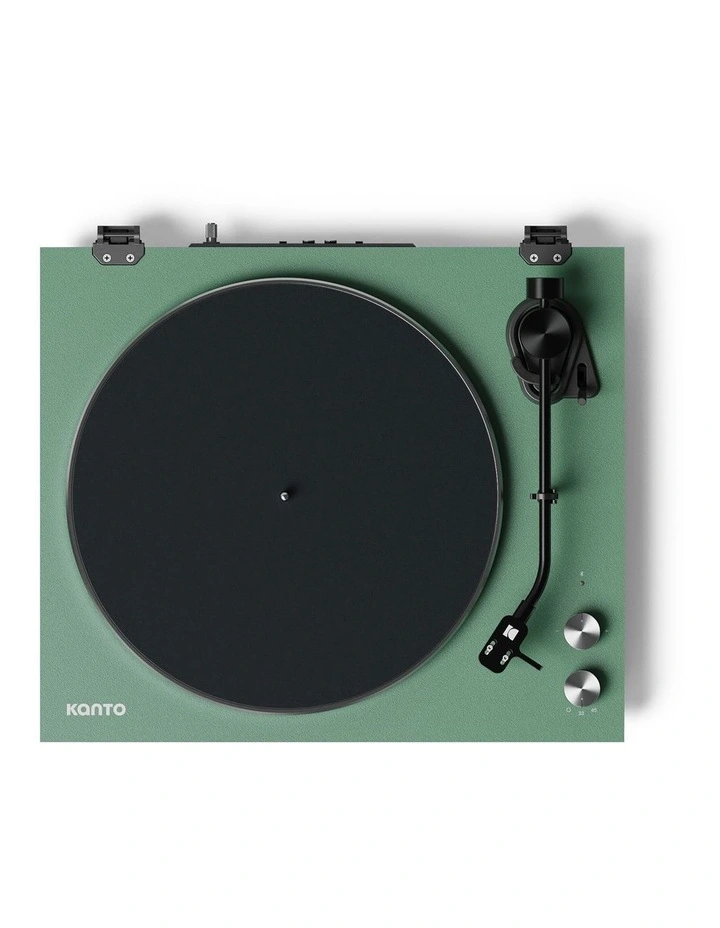 OBI3 Turntable With ORA 100W Powered Speakers in Matte Green image 4