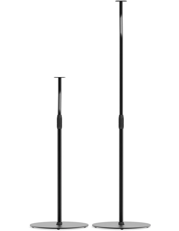 SLH Universal Height Adjustable Speaker Stands for Satellites up to 9 lbs - Black, Pair image 2