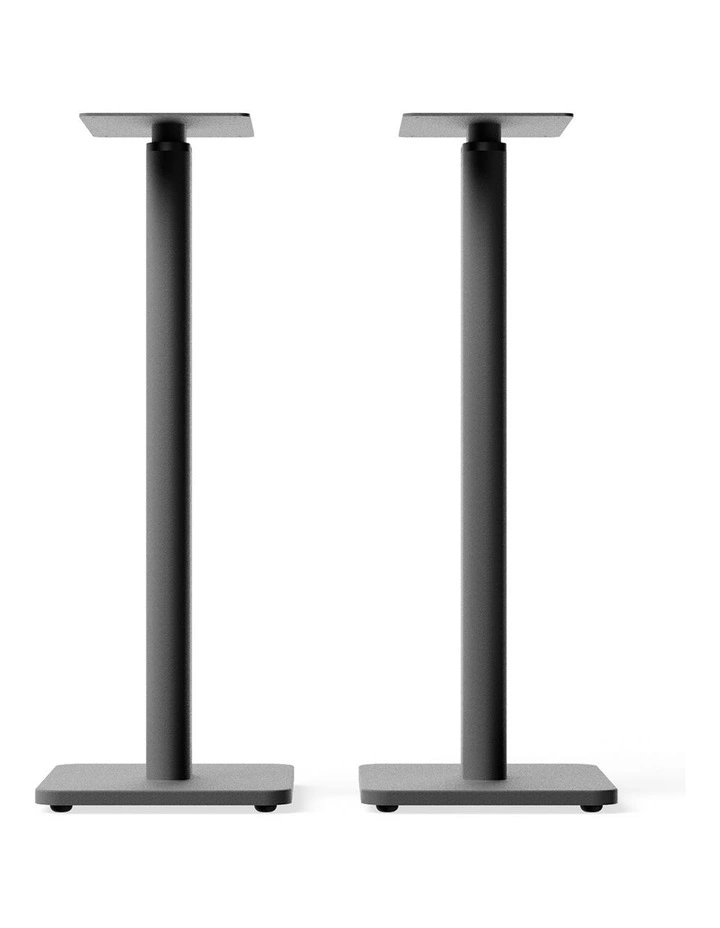 SPH Universal Height Adjustable Bookshelf Speaker Stands - Black, Pair image 1