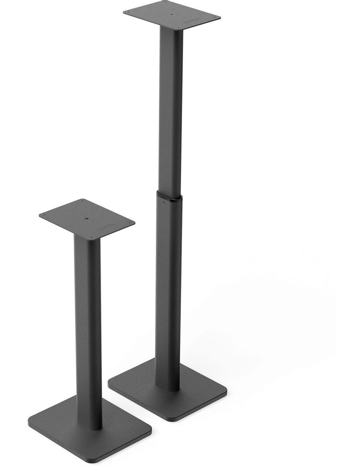 SPH Universal Height Adjustable Bookshelf Speaker Stands - Black, Pair image 2