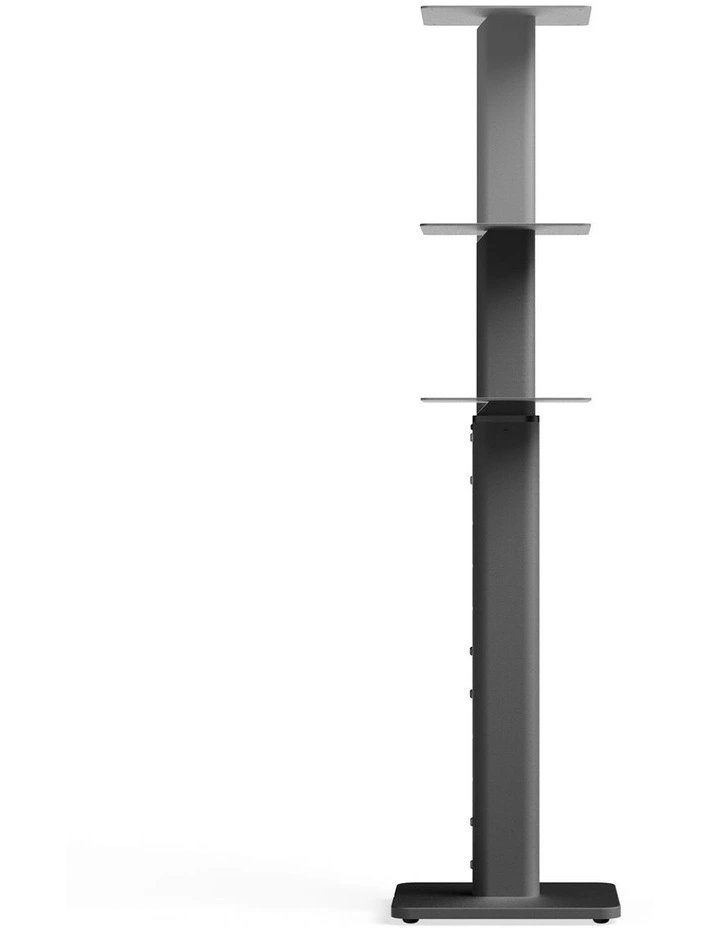 SPH Universal Height Adjustable Bookshelf Speaker Stands - Black, Pair image 3
