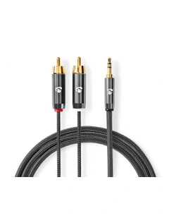 Stereo Audio Cable 3.5mm Male to 2x RCA Male 2m