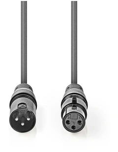 Balanced Audio Cable XLR 3-Pin Male to XLR 3-Pin Female 3.00m