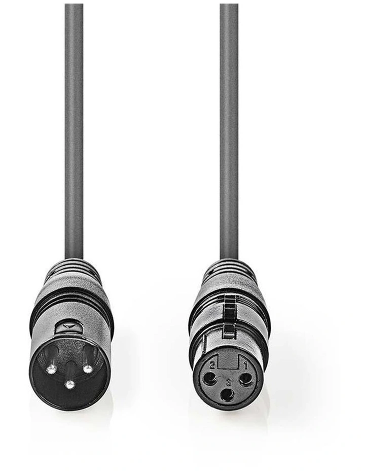 Balanced Audio Cable XLR 3-Pin Male to XLR 3-Pin Female 3.00m image 1