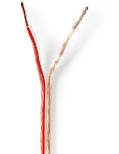 Speaker Cable And Copper Round PVC Transparent Reel 2x 1.50 mm 15.0m in White