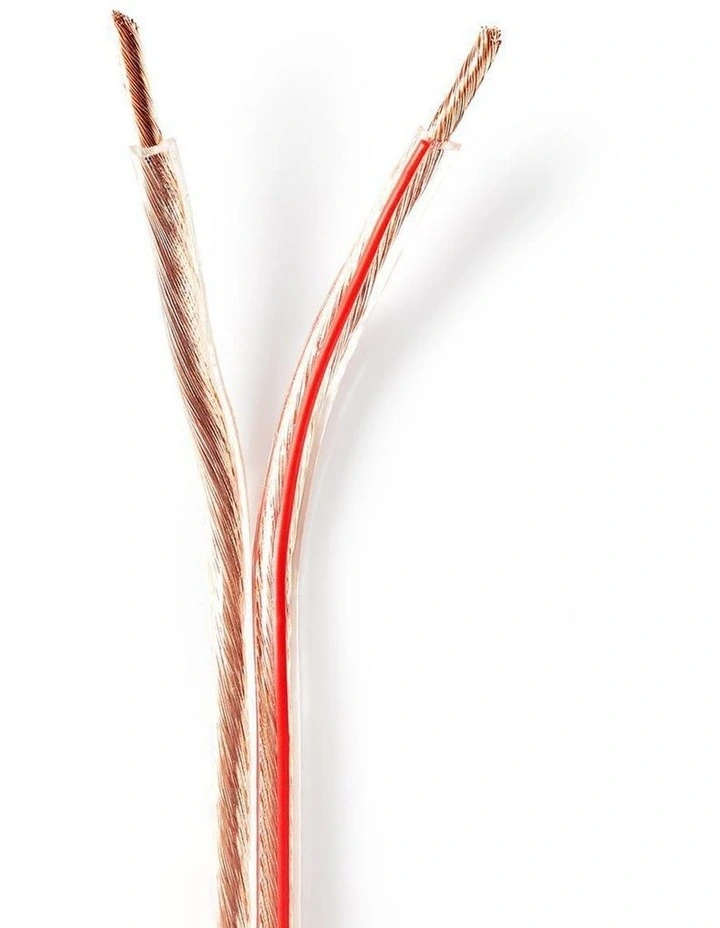 Speaker Cable And Copper Round PVC Transparent Reel 2x 4.00mm, 100.0m in White image 1