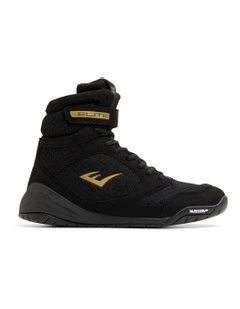 ELITE2 PRO HI-TOP BOXING BOOTS, BLACK/GOLD