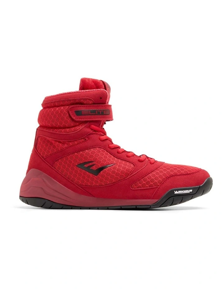 ELITE2 PRO HI-TOP BOXING BOOTS, RED/BLACK image 1