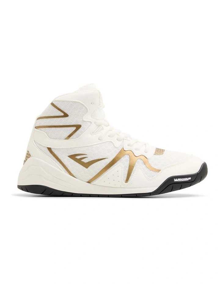 PIVT BOXING BOOTS, WHITE/GOLD image 1
