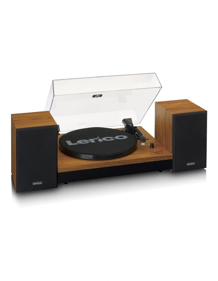 Turntable with Bluetooth & 2 Separate Speakers in Wood image 6