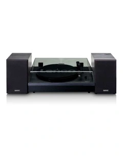 Turntable with Bluetooth & 2 Separate Speakers in Black