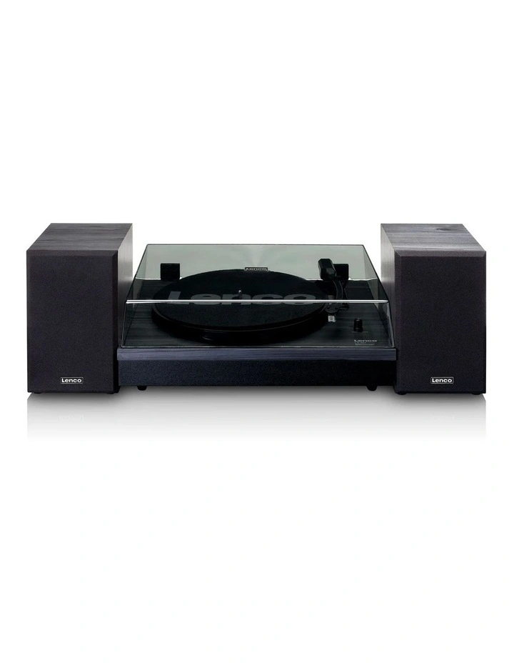 Turntable with Bluetooth & 2 Separate Speakers in Black image 1