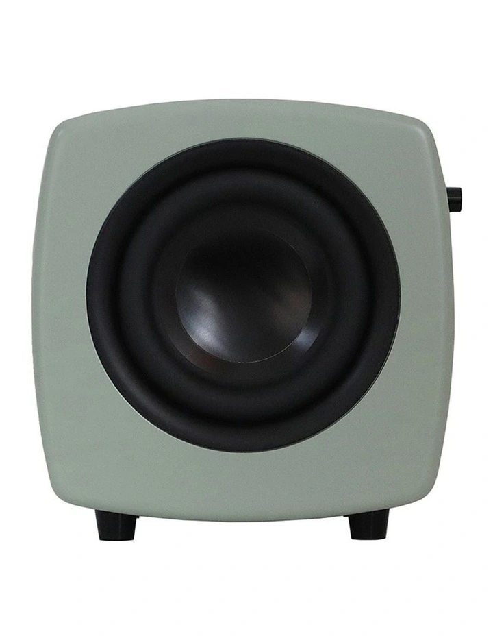 Cube Compact Powered Subwoofer in Matte Green image 1