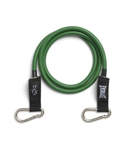 RESISTANCE TUBE WITH CARABINER CLIPS 7.5KG, GREEN