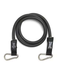 RESISTANCE TUBE WITH CARABINER CLIPS 22.5KG, BLACK