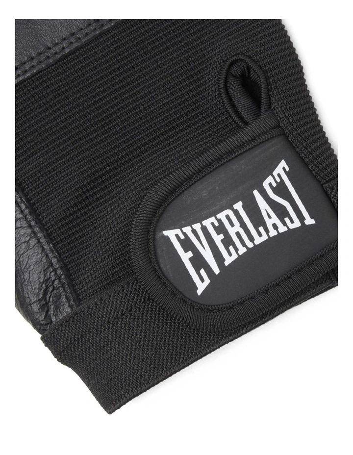 Leather Fitness Gloves in Black image 2