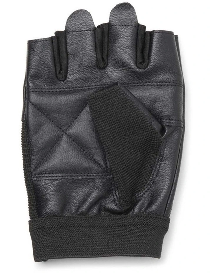Leather Fitness Gloves in Black image 4