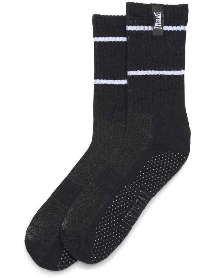 Yoga Sock Crew in Black image 1