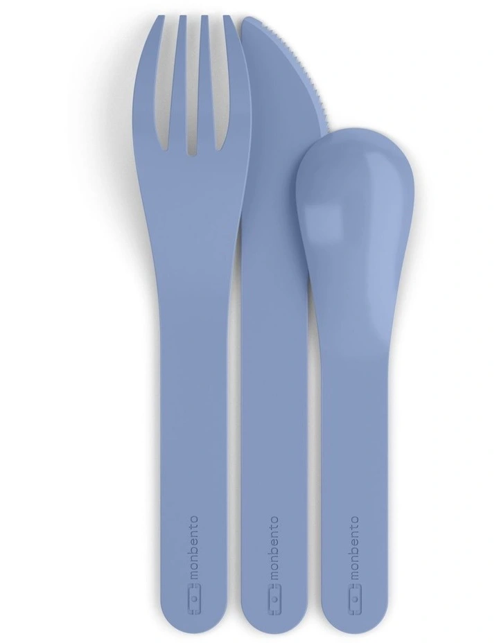 Pocket Plastic Cutlery Set in Colour Blue Infinity image 3