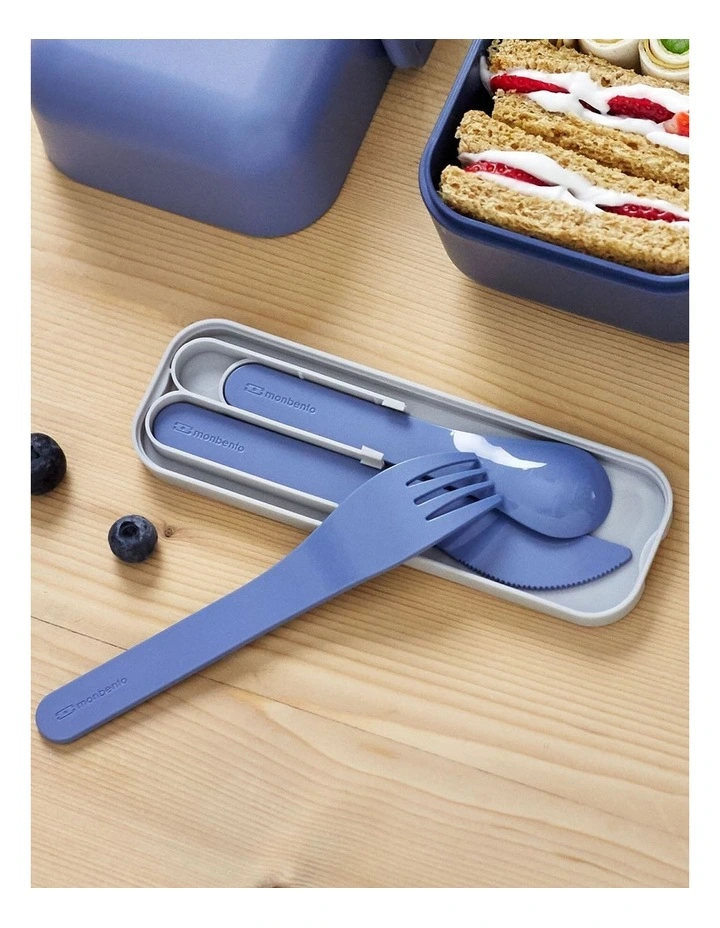 Pocket Plastic Cutlery Set in Colour Blue Infinity image 4