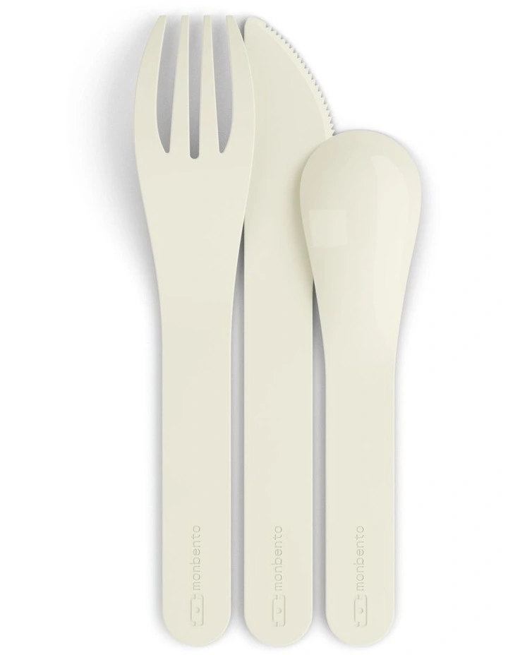 Pocket Plastic Cutlery Set in Colour Natural image 1